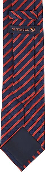 Krawatte Seide Navy Rot Streifen F82-1 - günstig online kaufen