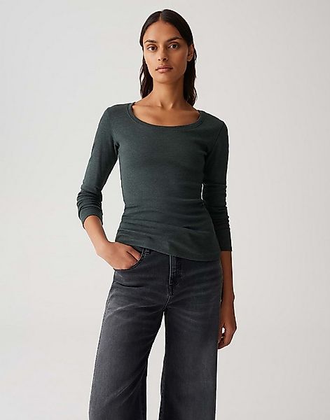 OPUS Langarmshirt SORANA aus BCI Cotton Mix figurbetont geschnitten, weiche günstig online kaufen