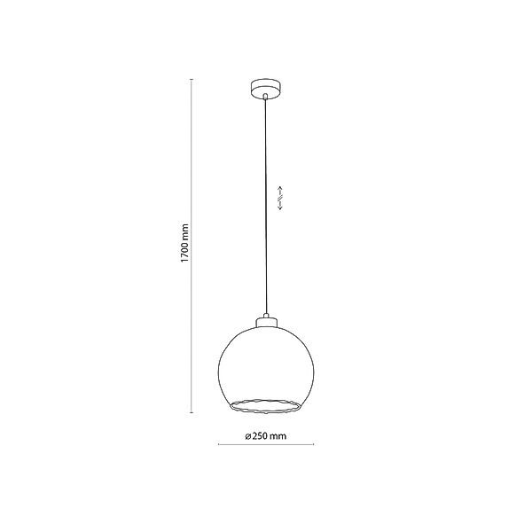 Hängeleuchte Devi, Glas, amber, einflammig, Ø 25cm günstig online kaufen