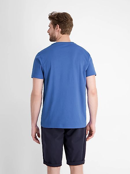 LERROS T-Shirt "Basic T-Shirt mit Logostitch, unifarben" günstig online kaufen