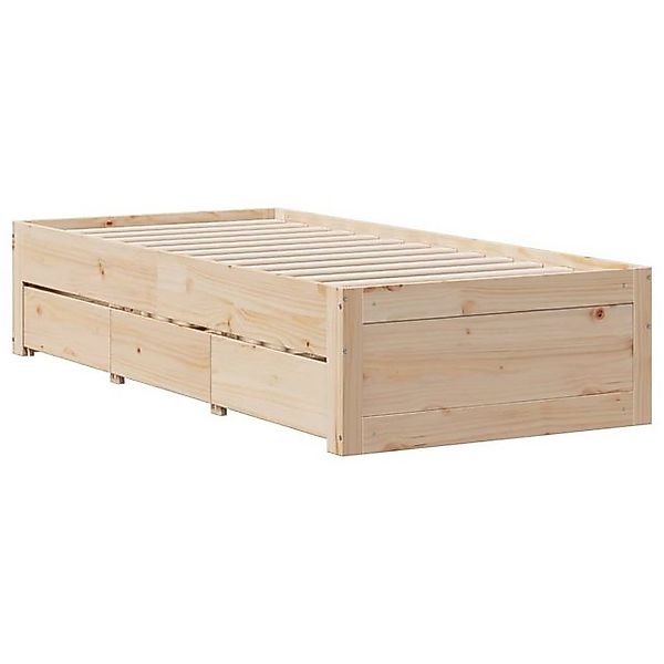 vidaXL Bett, Massivholzbett ohne Matratze mit Schubladen 75x190 cm günstig online kaufen