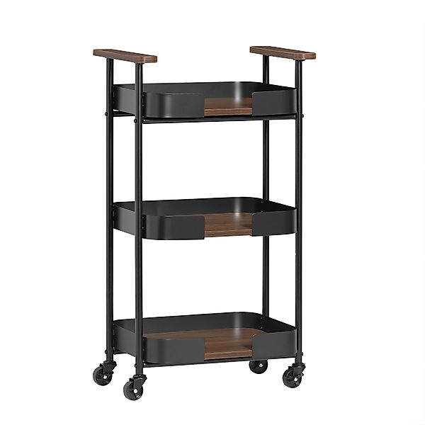 SoBuy Servierwagen mit 3 Etagen Teewagen Küchenwagen 50x86x32cm SVW23-SCH günstig online kaufen