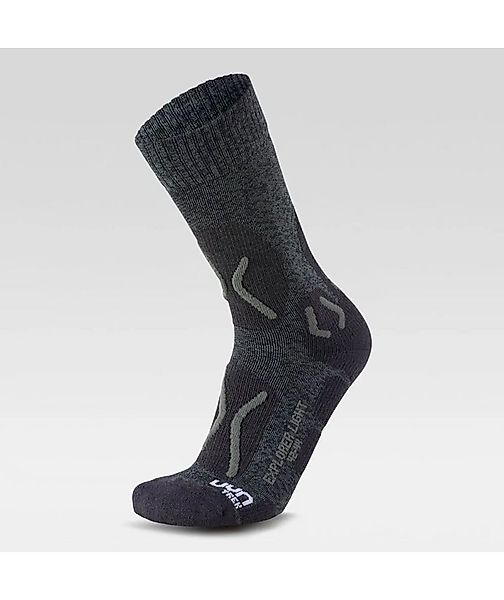 UYN Wandersocken Explorer Light (Merinowolle, hoher Tragekomfort) dunkelgrü günstig online kaufen