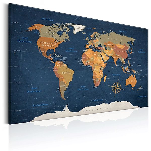 Wandbild - World Map: Ink Oceans günstig online kaufen