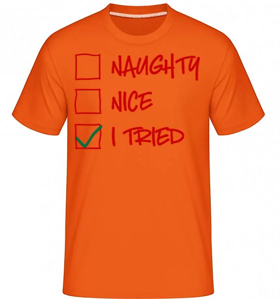 Naughty Nice I Tried · Shirtinator Männer T-Shirt günstig online kaufen