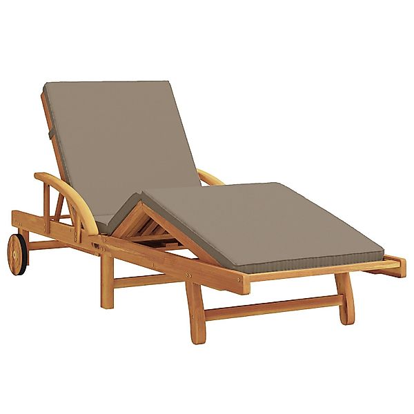 vidaXL Gartenliege Klappbare Sonnenliege mit Rädern günstig online kaufen