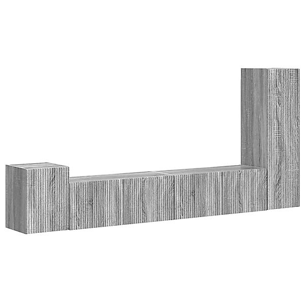 vidaXL TV-Schrankset Wandmontiert 3-Tlg Graues Sonoma Holzwerkstoff 3409021 günstig online kaufen