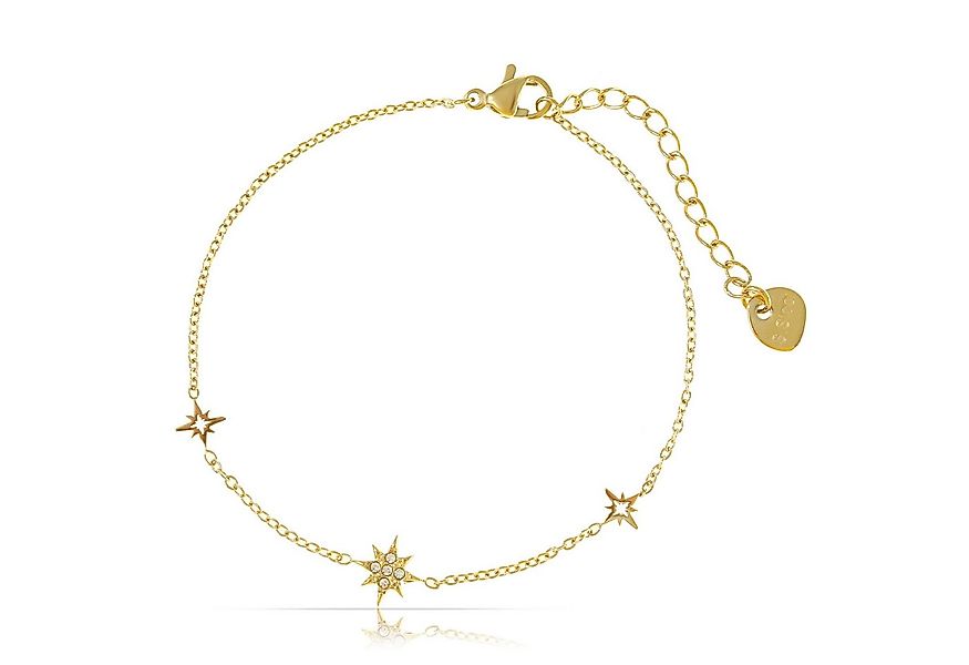 Made by Nami Edelstahlarmband filigran in Gold oder Silber mit Stern Anhäng günstig online kaufen