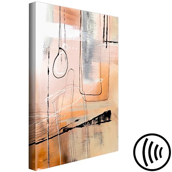Wandbild Aprikosen-Raum - abstrakte Komposition im kunstvollen Stil XXL günstig online kaufen