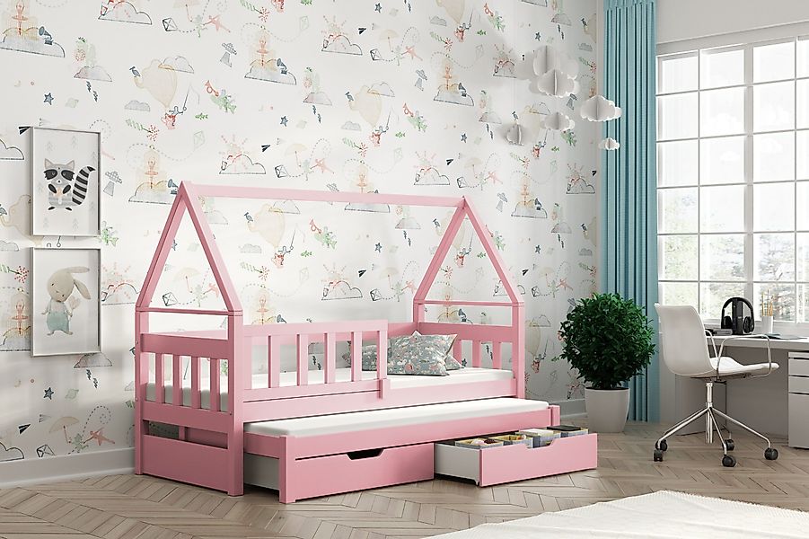 thematys Kinderbett mit Rausfallschutz und Ausziehbett günstig online kaufen