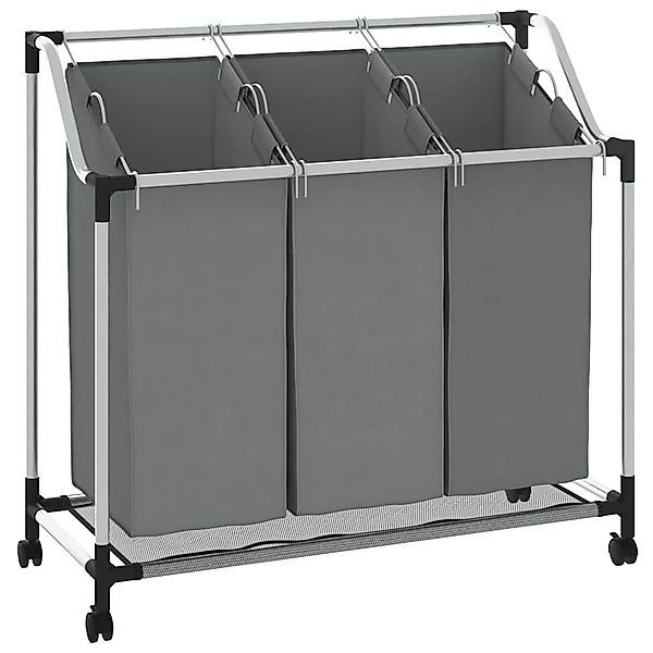 vidaXL Wäschekorb Wäschekorb mit Rollen 3 günstig online kaufen