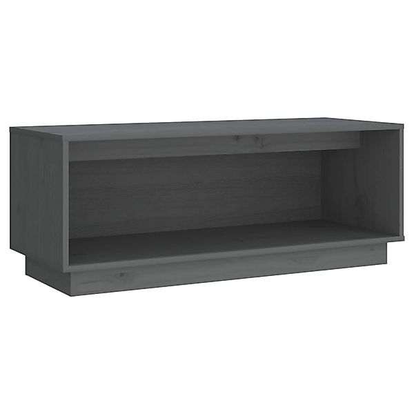 Vidaxl Tv-schrank Grau 90x35x35 Cm Massivholz Kiefer günstig online kaufen
