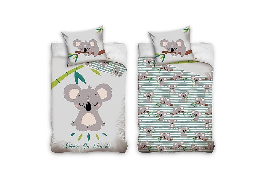 MTOnlinehandel Bettwäsche Koala 135x200 + 80x80 cm, 100 % Baumwolle, Renfor günstig online kaufen