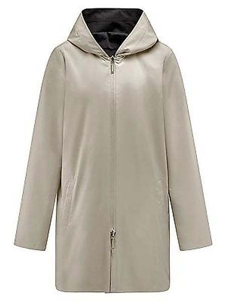 Wende-Longjacke angeschnittener Kapuze Peter Hahn schwarz günstig online kaufen