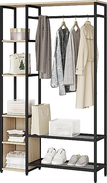 EUGAD Kleiderständer, (1 St), mit Kleiderstange, 3 Ablagen,2 Schuhregalen günstig online kaufen