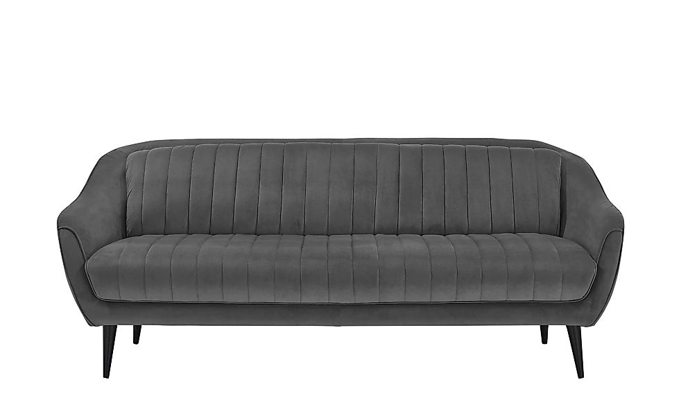 Sofa - grau - 215 cm - 83 cm - 90 cm - Polstermöbel > Sofas > 3-Sitzer - Mö günstig online kaufen