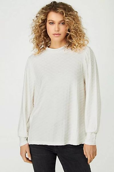 Gina Laura Longshirt Shirt Identity Strukturjersey Stehkragen Langarm günstig online kaufen