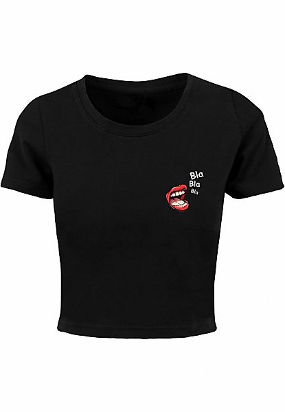 Merchcode T-Shirt "Merchcode Damen Ladies Bla Bla Bla Comic Cropped Tee" 1 günstig online kaufen