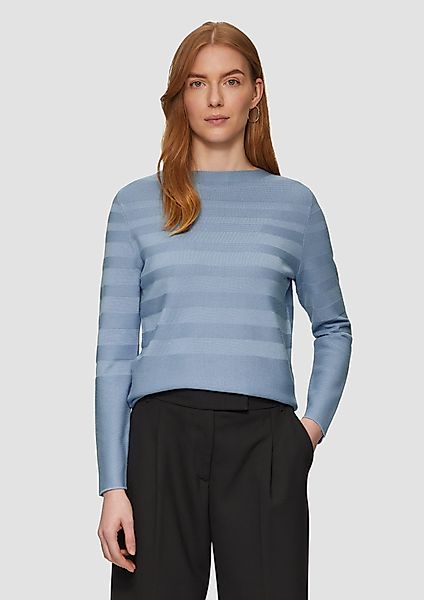 s.Oliver BLACK LABEL Strickpullover Gestreifter Feinstrickpullover günstig online kaufen