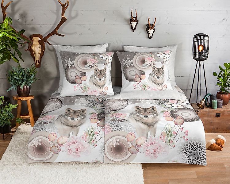 hip Wendebettwäsche "Isaci" 2 Stk. tlg. Biber, 135x200, Warm, Weich, Wendeo günstig online kaufen