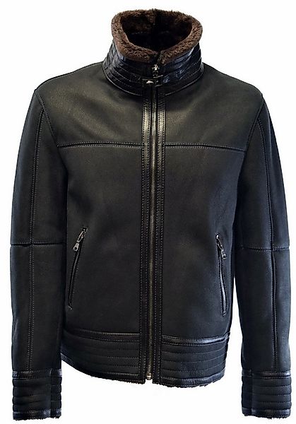 Zimmert Leather Lederjacke Mark Lammfelljacke, Herren, Schwarz, Anthrazit, günstig online kaufen