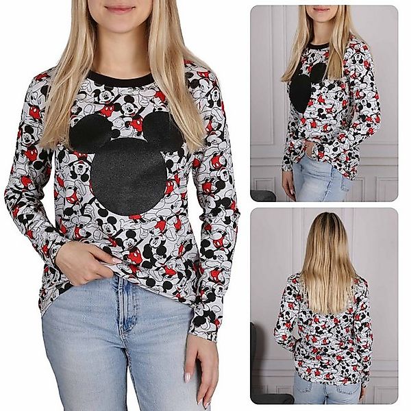 Sarcia.eu Langarmshirt DISNEY Mickey Mouse langarm Damenbluse, grau, Baumwo günstig online kaufen