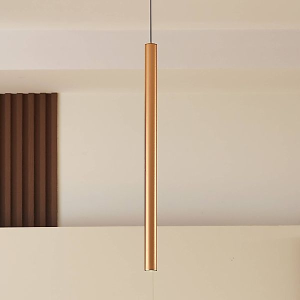 Lindby LED-Pendelleuchte Lumaro, gold, 55 cm, 48V, dimmbar günstig online kaufen