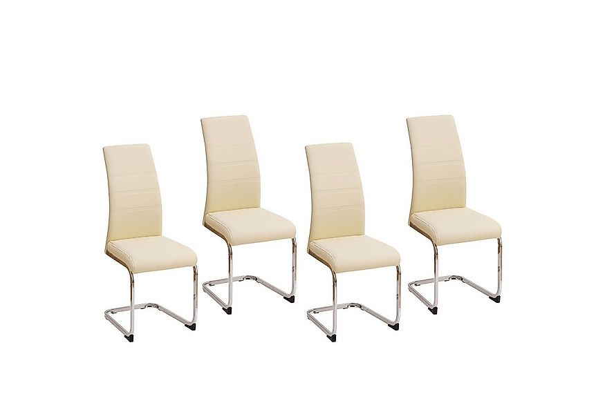 HTI-Living Freischwinger Schwingstuhl SallyC PU Beige (Set, 4 St), Freischw günstig online kaufen
