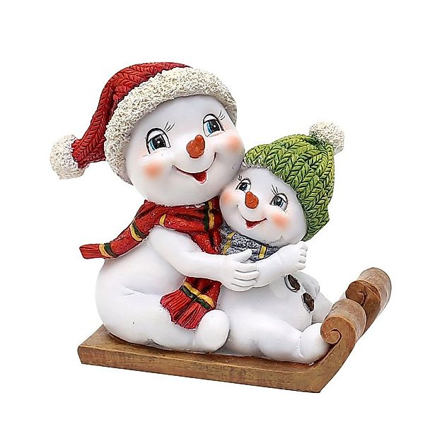 Dekohelden24 Dekofigur Schneekinderpaar - Schneemänner mit Mütze und Schal günstig online kaufen