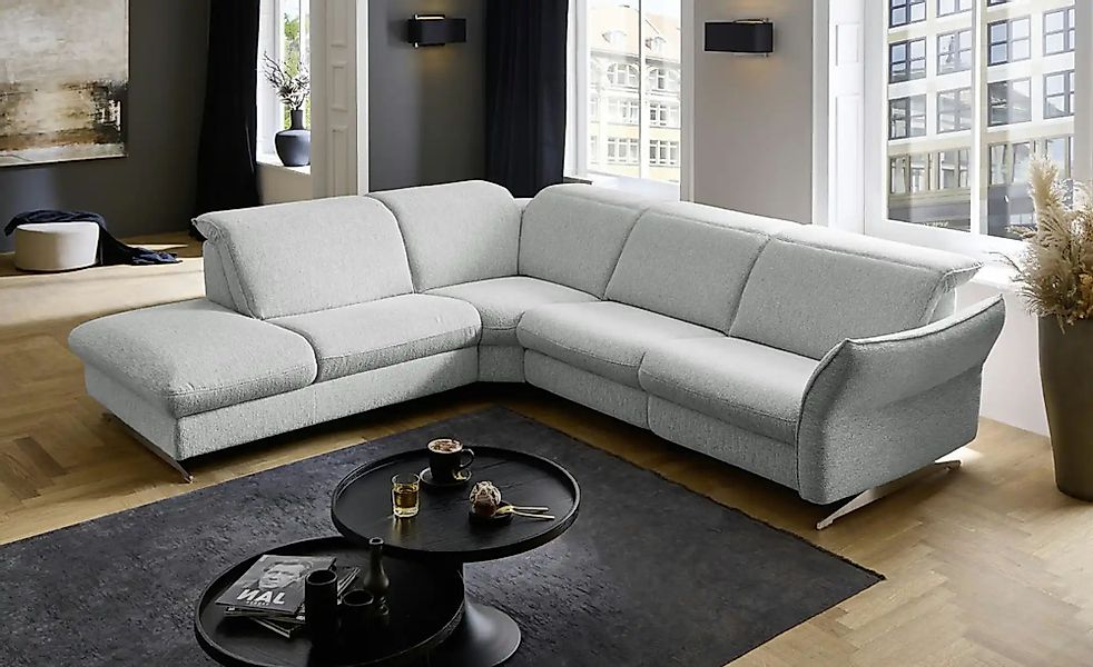 Hukla Ecksofa Mikrofaser Michelle ¦ grau ¦ Maße (cm): B: 292 H: 99 T: 258.0 günstig online kaufen