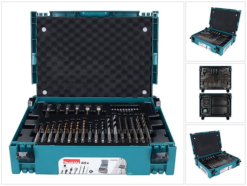 Makita Bohrer- und Bit-Set SDS-plus Bit und Bohrer Set 65 tlg. + Makpac (B- günstig online kaufen