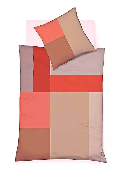 JACK Wendebettwäsche 135x200cm Quadrate Braun oder günstig online kaufen