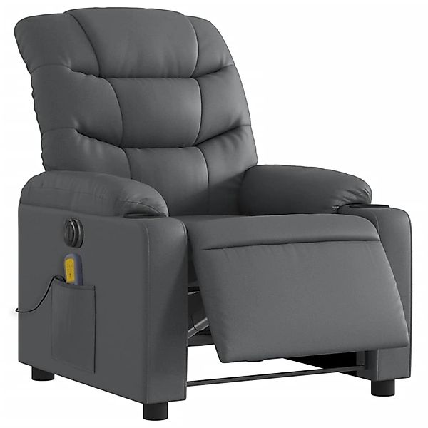 vidaXL Sessel Massagesessel Elektrisch Grau Kunstleder günstig online kaufen
