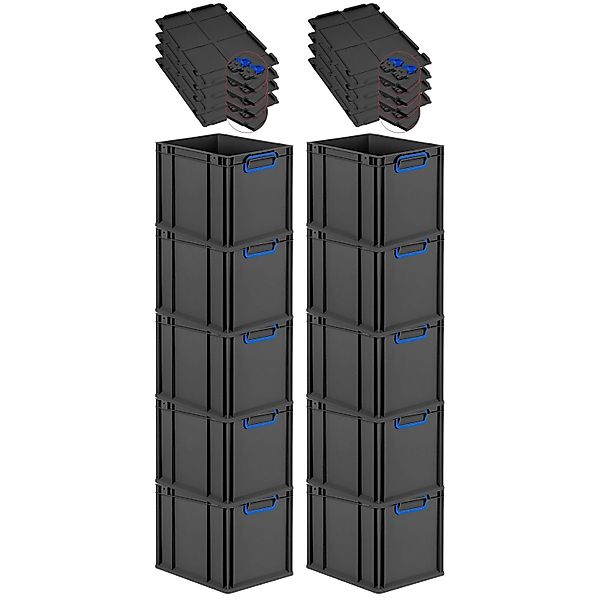 PROREGAL SuperSparSet 10x Eurobox Nextgen Color Mit Scharnierdeckel HxBxT 3 günstig online kaufen