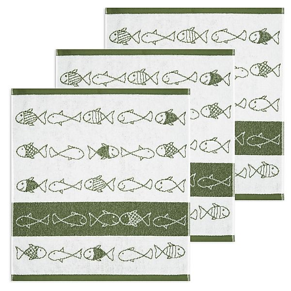 Kracht Geschirrtuch Kiss Fish, (Set, 3-tlg., günstig online kaufen
