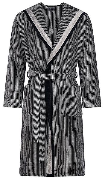 Cawö Herrenbademantel Herren Morgenmantel mit Kapuze, Midi, Baumwolle, Kapu günstig online kaufen
