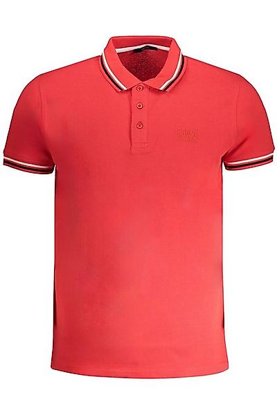 Cavalli Class Poloshirt Herren Kurzarm-Poloshirt Rot mit Kontrastdetails günstig online kaufen