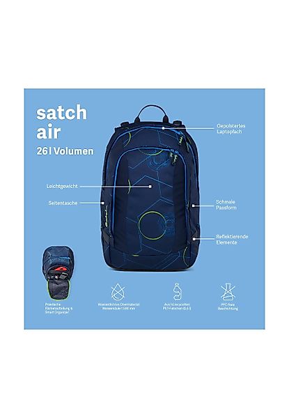 Satch Schulranzen Schulrucksack AIR Blackjack, Kollektion günstig online kaufen