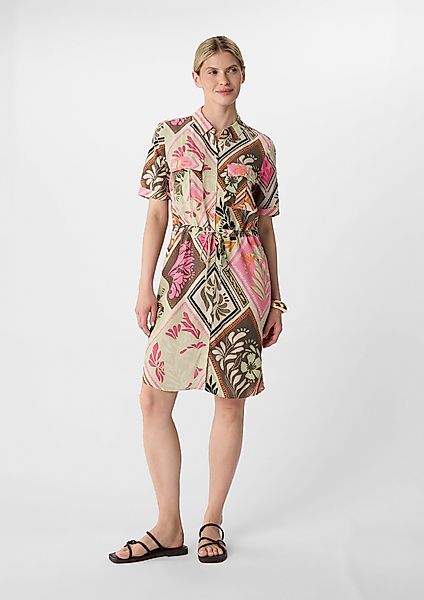 Comma Minikleid Hemdblusenkleid mit All-over-Print günstig online kaufen