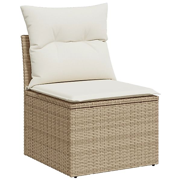 vidaXL Garten-Sofa-Set 9-Tlg Beige Weiß 3356286 günstig online kaufen