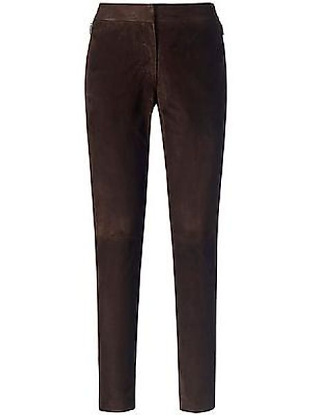 Knöchellange Lederhose Fadenmeister Berlin braun günstig online kaufen