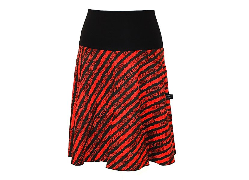 dunkle design A-Linien-Rock Sommer Sweat Schwarz Rot Pink Bunt 57cm elastis günstig online kaufen