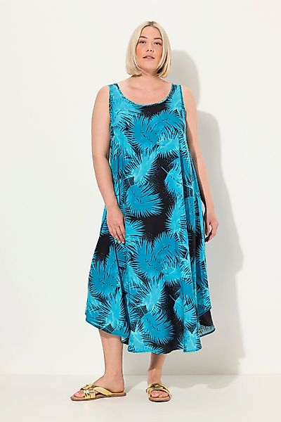 Ulla Popken Maxikleid Kleid Tiefsee-Druck A-Linie günstig online kaufen