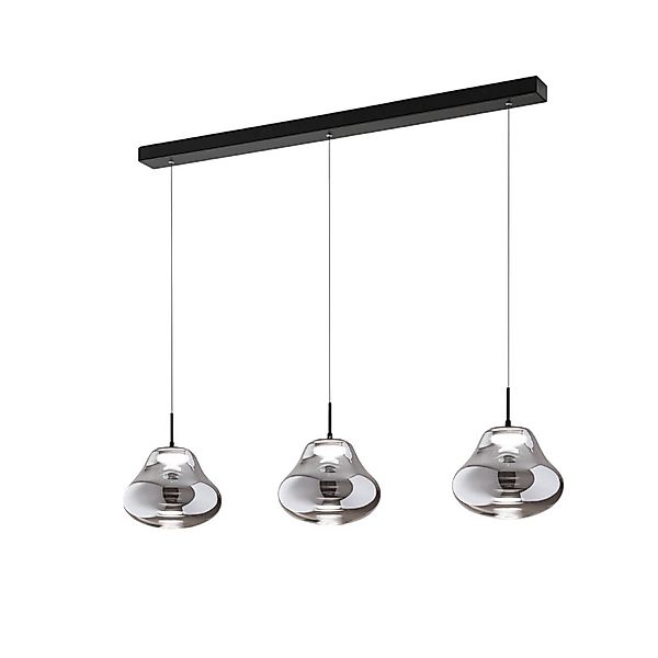 LED-Pendelleuchte Deva, 3-flg., 115 cm, grau, CCT, dimmbar günstig online kaufen
