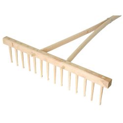 PROREGAL® Gartenrechen Holz-harke 16 Zinken günstig online kaufen