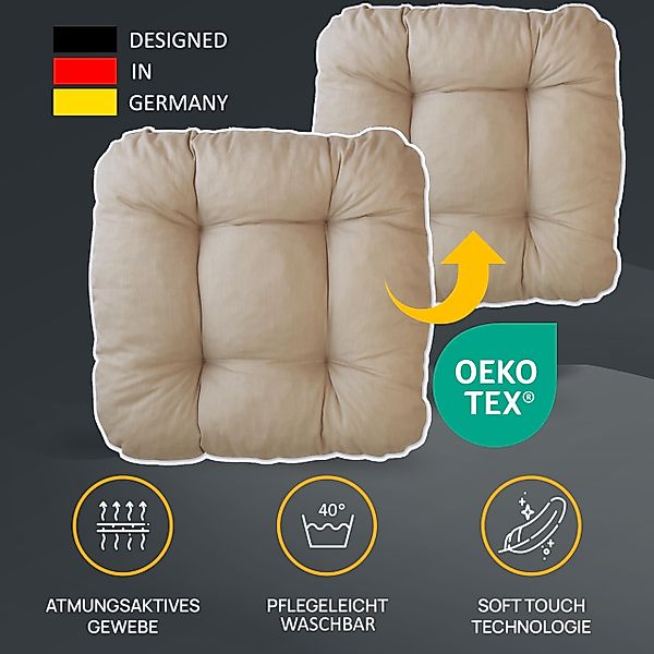 LILENO HOME Stuhlkissen Sitzkissen für Gartenstuhl, günstig online kaufen