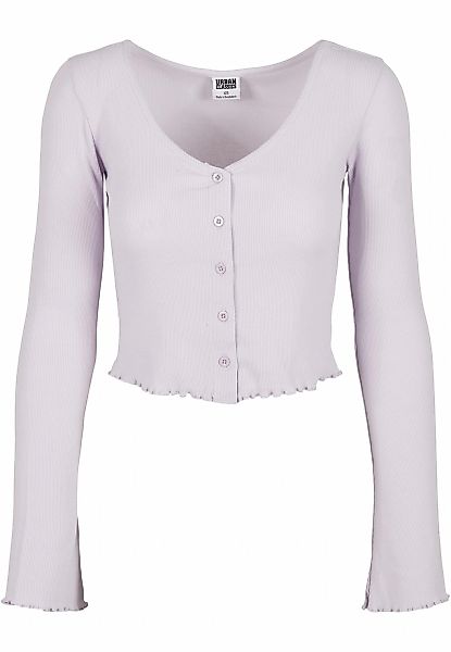 URBAN CLASSICS Langarmshirt "Urban Classics Damen Ladies Cropped Rib Cardig günstig online kaufen