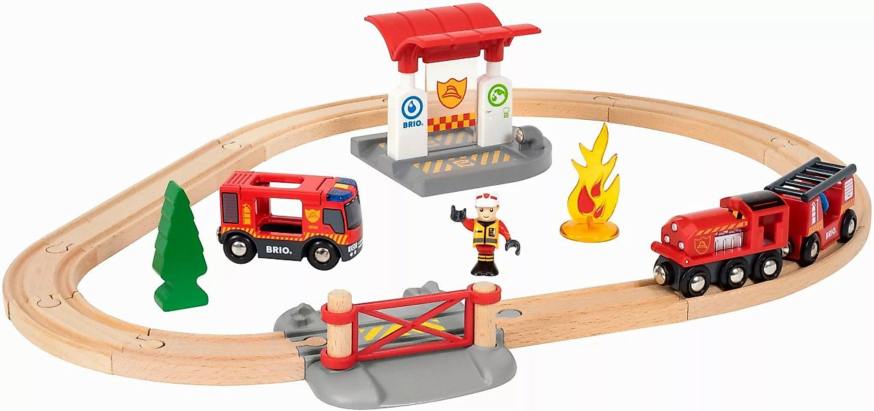 BRIO® Spielzeug-Eisenbahn BRIO® WORLD, Feuerwehr Set, günstig online kaufen