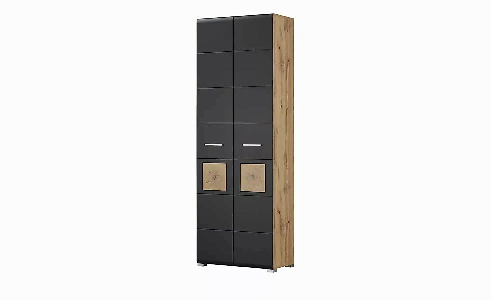 Garderobenschrank  Cortina ¦ schwarz ¦ Maße (cm): B: 70 H: 203 T: 40.0 Schr günstig online kaufen