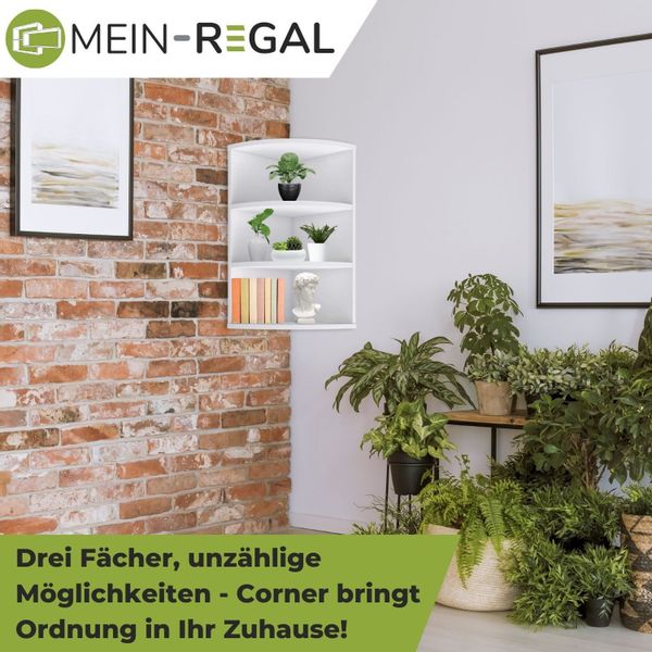 Mein-Regal Standregal CORNER 60, Weiß Eckregal günstig online kaufen